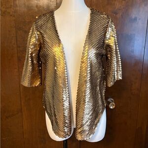 NWT Gold Sequin Jacket/Shrug